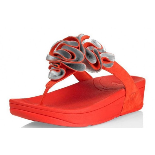 Women's Amazing New Fitflop Frou Flower Sandals Orange