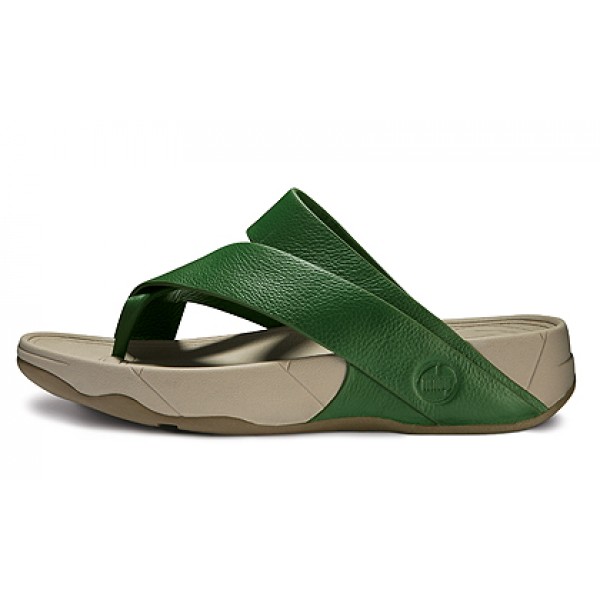 Men's Fitflop Sling Tumble Grass Green Leather