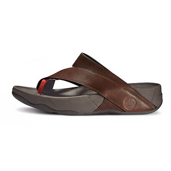 Men's Fitflop Sling Leather Brown Sandal