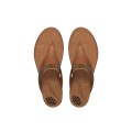 Women's Fitflop Banda Micro-Crystal Toe-Post Leather Tan
