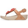 Women's Fitflop Floretta Sandal Brown With Red Flower